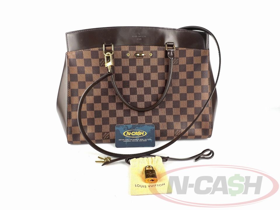 Louis Vuitton MM Damier Ebene Rivoli (Category: Luxury Bags & Wallets) located in Makati City. Submitted by luxury_by_ncash_2 (Listing ID 1400256777, Image 2). Description: N-Cash Pawnshop "Instant Cash for Bags, Watches, Cars, and Electronics" https://www.ncash-pawnshop-philippines.com/ Louis Vuitton MM Damier Ebene Rivoli PRE-OWNED Brand: Louis Vuitton Serial Number: CA2195 Color Brown Material Damier canvas, leather Hardware color Goldtone Ret