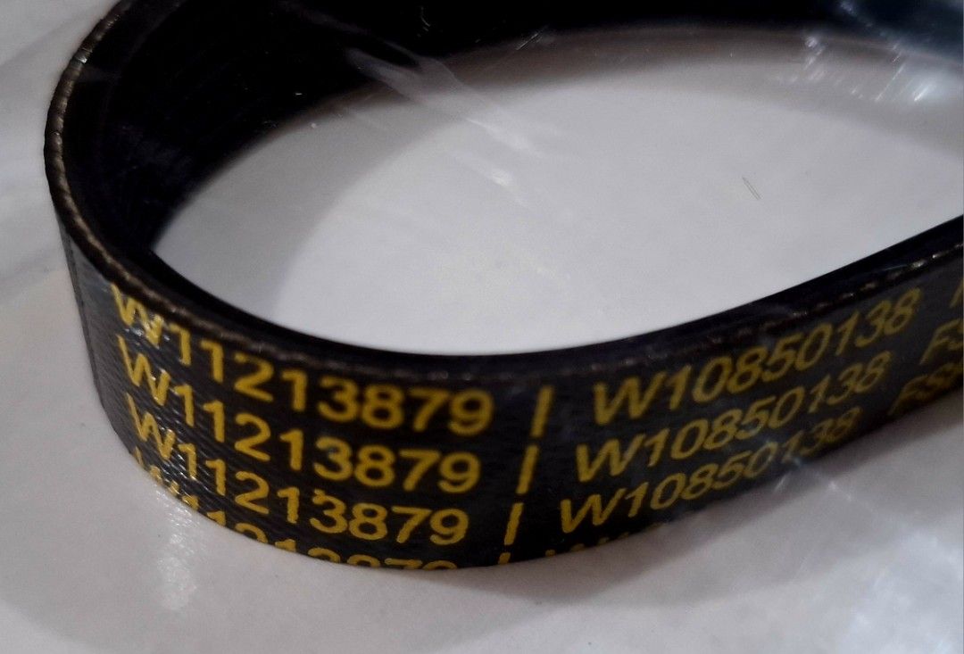 MAYTAG Whirlpool W11213879 Belt (Category: Washing Machines and Dryers) located in Manila. Submitted by jun.tipid (Listing ID 1400261446, Image 3). Description: Genuine Maytag Whirlpool Drive Belt Part No. WPW11213879 perfectly identical with Part No. WPW10850138 BRAND NEW.