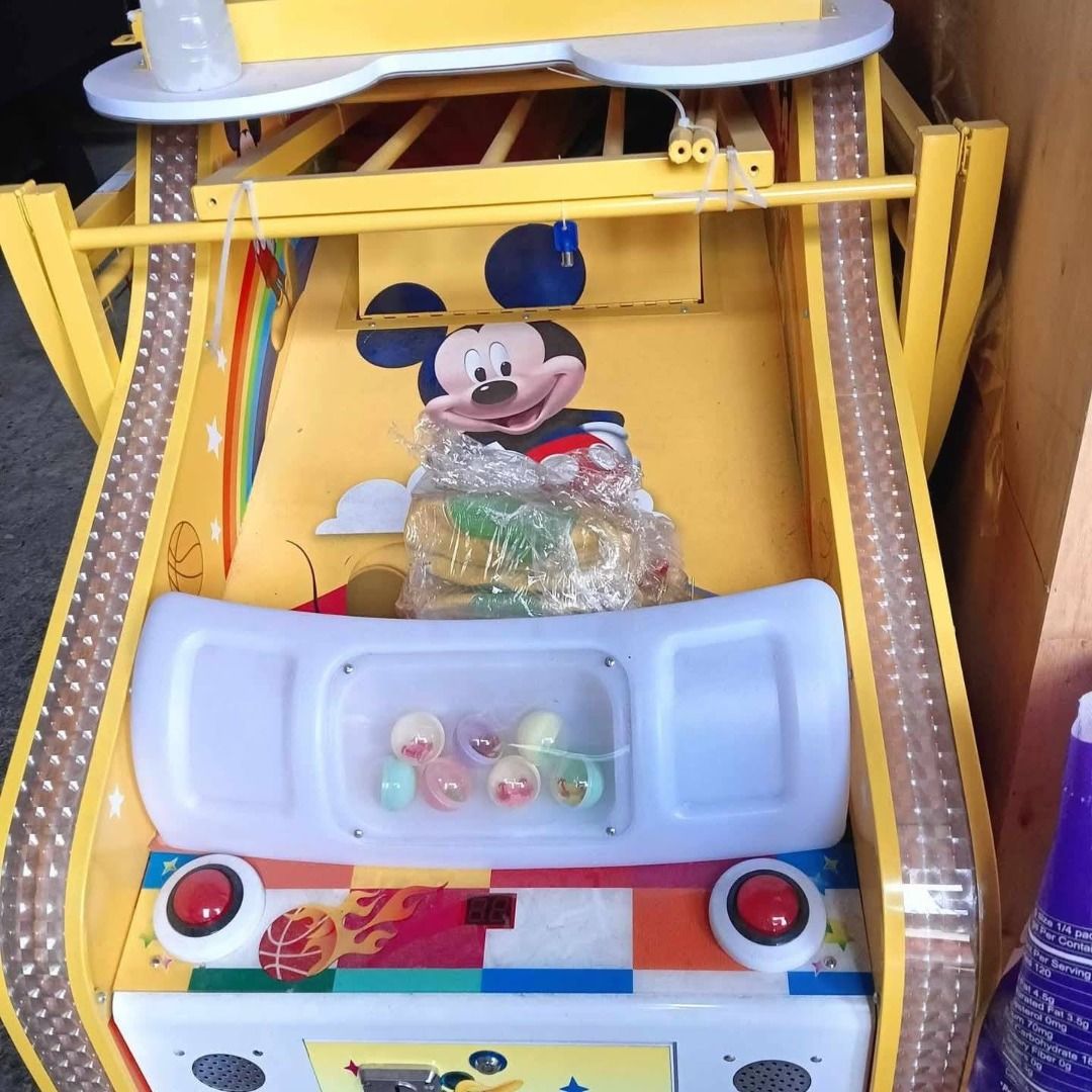 MINI BASKETBALL ARCADE MACHINE MICKEY MOUSE DESIGN (Category: Kids Toys) located in San Pablo. Submitted by vennisa.sportssupplies (Listing ID 1400201561, Image 1). Description: MINI BASKETBALL MICKEY ARCADE Php 120,000 Product details: ☑️Player: 2 ☑️Age: >6 Years Old ☑️Product Name: Mickey Mouse Basketball Machine ☑️Product Size: L145*W80*H190cm ☑️Voltage: 220V ☑️Power: 100W ☑️MOQ: 1 ☑️Weight: 130kg ☑️Specification: L145*W80*H190cm ACCEPTED PAYM