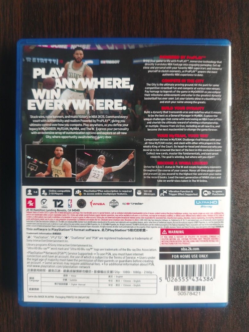 NBA 2K25 for PS5 (Category: PlayStation) located in Quezon City. Submitted by x2ffer21 (Listing ID 1400208685, Image 2). Description: Very Good Working Condition Freebie from the PS5 that I have purchased RFS: already have 2k26 Fixed Price Location: Banawe, Retiro QC on weekend, Agham Road, QC on weekdays.