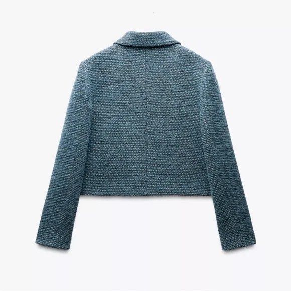 [NEW] Zara Boucle Tweed Blue Jacket (Category: Coats, Jackets and Outerwear) located in Quezon City. Submitted by everythingmustgo__ (Listing ID 1400347527, Image 2). Description: — brand new with tags — ₱4,395 on tag — perfect for your overseas trip this coming holiday season!! — this is really nice in person ‼️ firm with price. low ballers will not be entertained ‼️.
