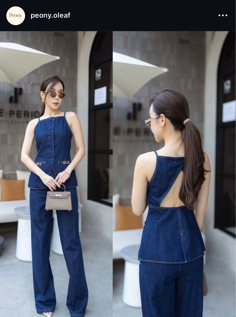 Peony Denim Coordinates (Category: Sets or Coordinates) located in Mandaluyong City. Submitted by czaristore (Listing ID 1400214974, Image 2). Description: Name: Liz Set Bust: 34-35 in.