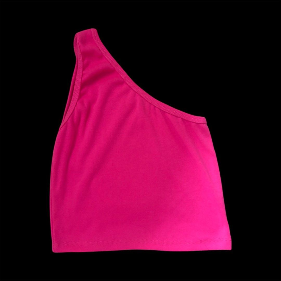 Pink One Shoulder Crop Top (Category: Sleeveless) located in Quezon City. Submitted by goodstuffph (Listing ID 1400262409, Image 2). Description: Never been used.
