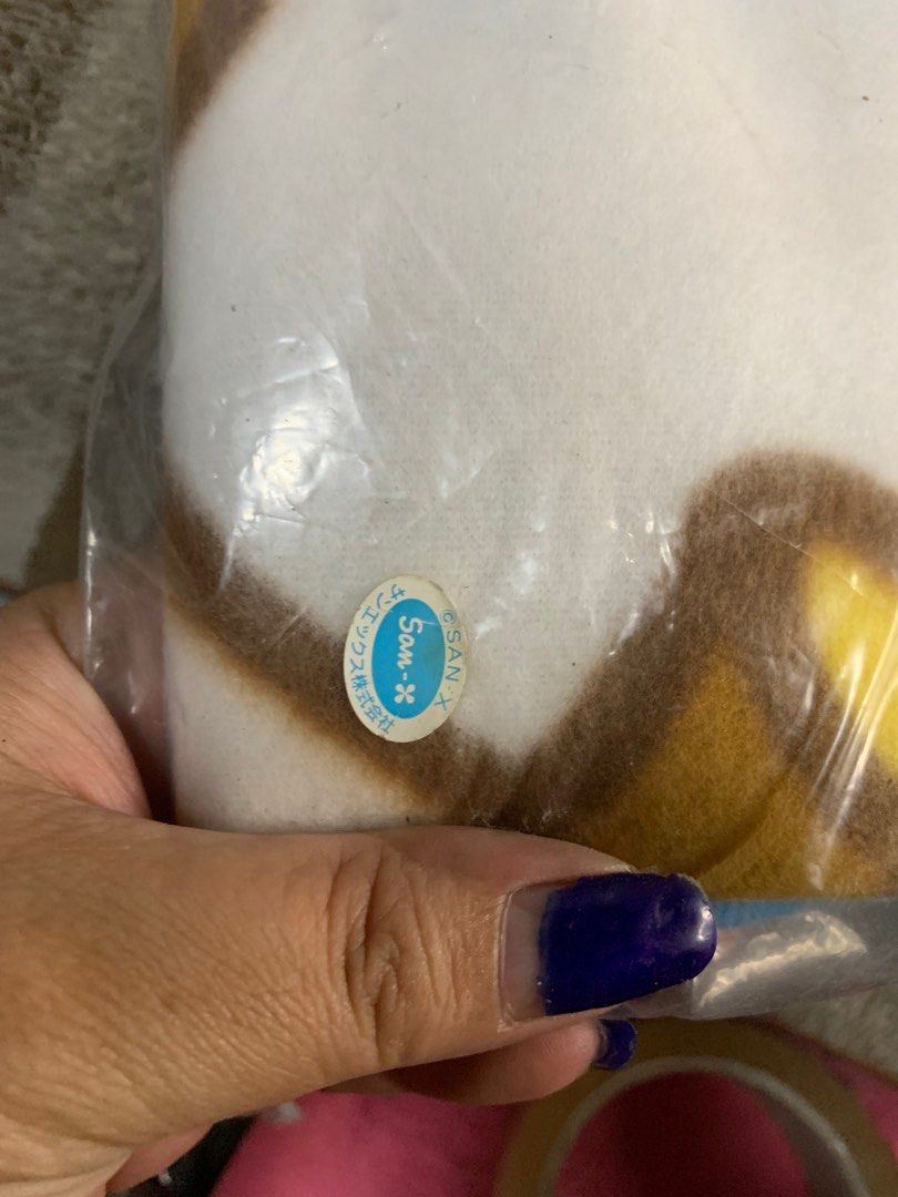 Rilakkuma San-x baby comforter (Category: Bedding & Towels) located in Cabanatuan. Submitted by mjluxxejapan (Listing ID 1400304137, Image 3). Description: Fixed price approx 35”x28” meas baby size Bnew cond ngka small dirt lmg po.mganda cotton makapal quality malambot .