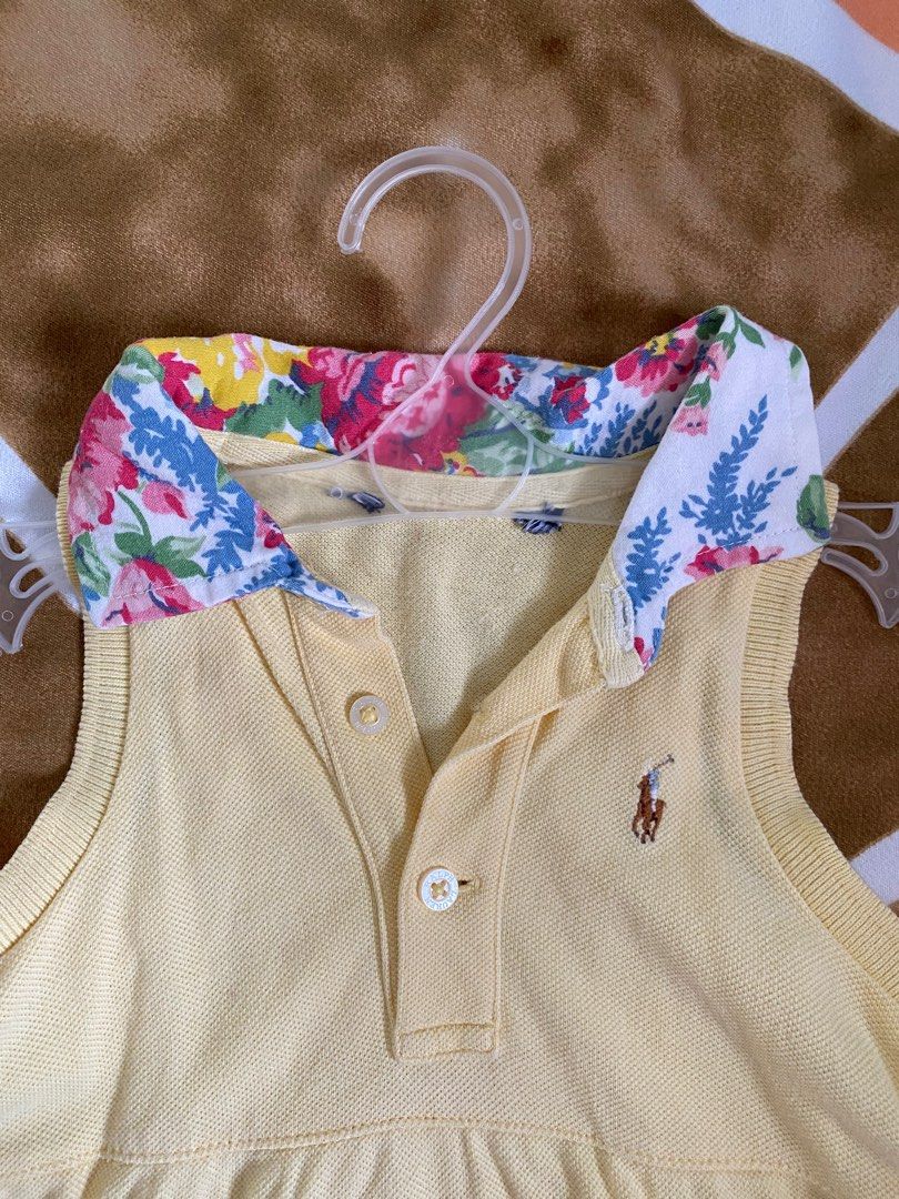 RL Yellow Dress/Top (Category: Babies & Kids Fashion) located in Palo. Submitted by armc07 (Listing ID 1400316674, Image 2). Description: cut neck tag fits 12-24 mos dress.