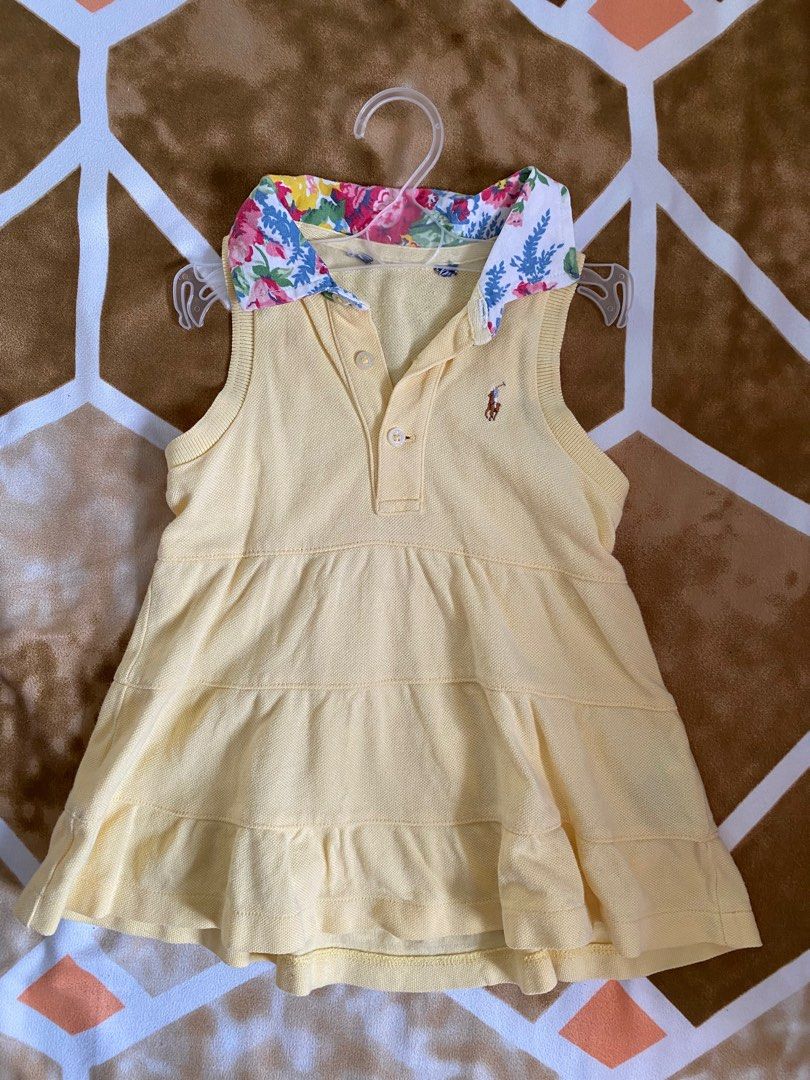 RL Yellow Dress/Top (Category: Babies & Kids Fashion) located in Palo. Submitted by armc07 (Listing ID 1400316674, Image 1). Description: cut neck tag fits 12-24 mos dress.
