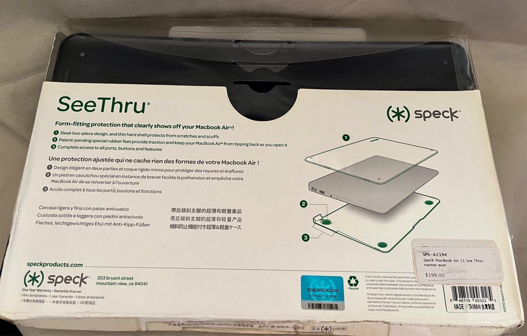 Speck SeeThru MacBook Air 11" Case (Category: Laptop Bags & Sleeves) located in La Trinidad. Submitted by whatnotcollections (Listing ID 1400342973, Image 2). Description: .