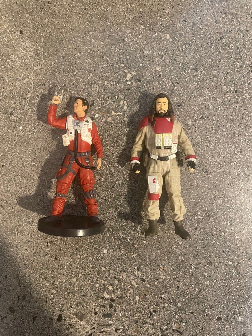 Star Wars Action Figures (Set of 2) (Category: Figurines & Statues) located in Quezon City. Submitted by notrerium (Listing ID 1400367405, Image 1). Description: Star Wars Action Figures (Set of 2) Baze Malbus (Rogue One) Poe Dameron (The Last Jedi) WYSIWYG MOP: GCash MOD: Flash/Lalamove/Grab (Every Thursday - Saturday Shipping) Location: Quezon City.