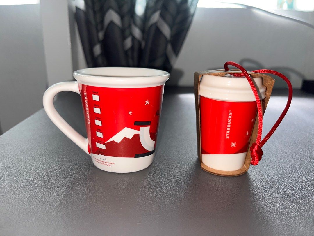 Starbucks Holiday Ornament Ceramic Set (Category: Coffee & Tea Tableware) located in San Pedro. Submitted by khelzcute (Listing ID 1400211594, Image 3). Description: Starbucks Holiday Ornament Ceramic Set Christmas Sledding Dog & Kid Buy for both items.