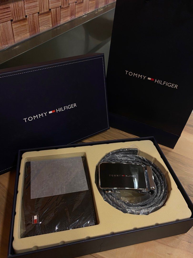 TOMMY HILFIGER BELT & WALLET SET (Category: Wallets & Card Holders) located in Manila. Submitted by justria (Listing ID 1400199565, Image 2). Description: with box and paperbag.