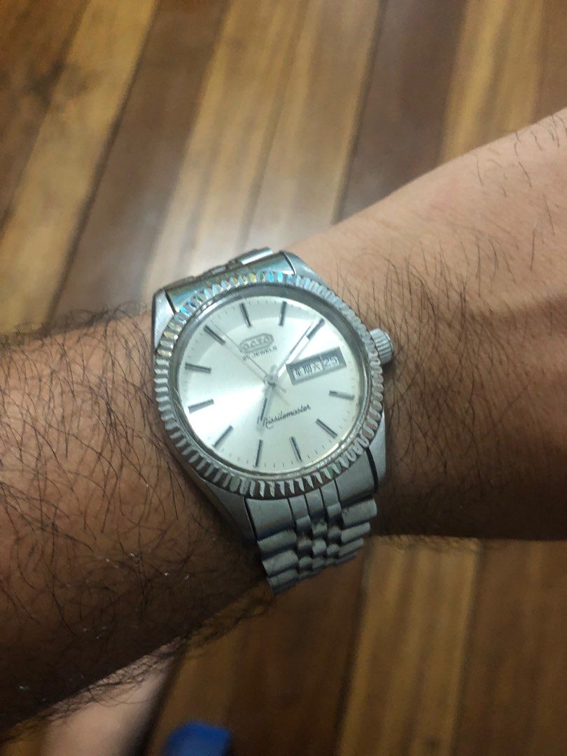 Vintage Octo Missilemaster “datejust” watch (Category: Luxury Watches) located in Manila. Submitted by watchmefor (Listing ID 1400328790, Image 3). Description: Octo missilemaster Swiss made Fluted bezel 25 jewels Eta 2798 “Datejust homage” Dm.