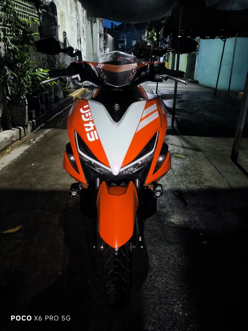 Yamaha Aerox Motorcycle (Category: Motorbikes for Sale) located in San Juan City. Submitted by jcbrea12345 (Listing ID 1400291572, Image 1). Description: Pwde sa maselan GAS N GO COMPLETE PAPERS REGISTERED WITH PLATE NUMBER NAKUHA KO SA FIRST OWNER PERO NAKA CLOSED DEED OF SALE SAKIN ORIG PAPERS Not tampered odo ALMOST 24K ODO Aerox V1 2019 Model -2 key plus manual - Motowolf CP holder -dual contact signal light -Parklight white -Gas tank 7liters