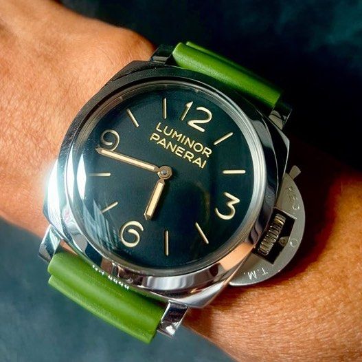 aftermarket Green Strap for Panerai Luminor Submersible Watch