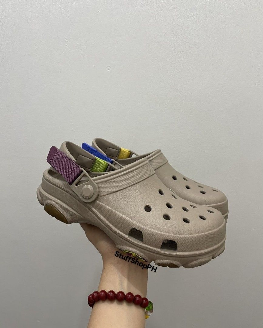 All terrain Tan/multi (Category: Slippers & Slides) located in Manila. Submitted by annegarciichua (Listing ID 1400388442, Image 1). Description: All terrain clog Tan/multi M4/W6 ❌ SOLD ❌ 💯 % Legit! ✅ Hang tags ✅ Zip lock.