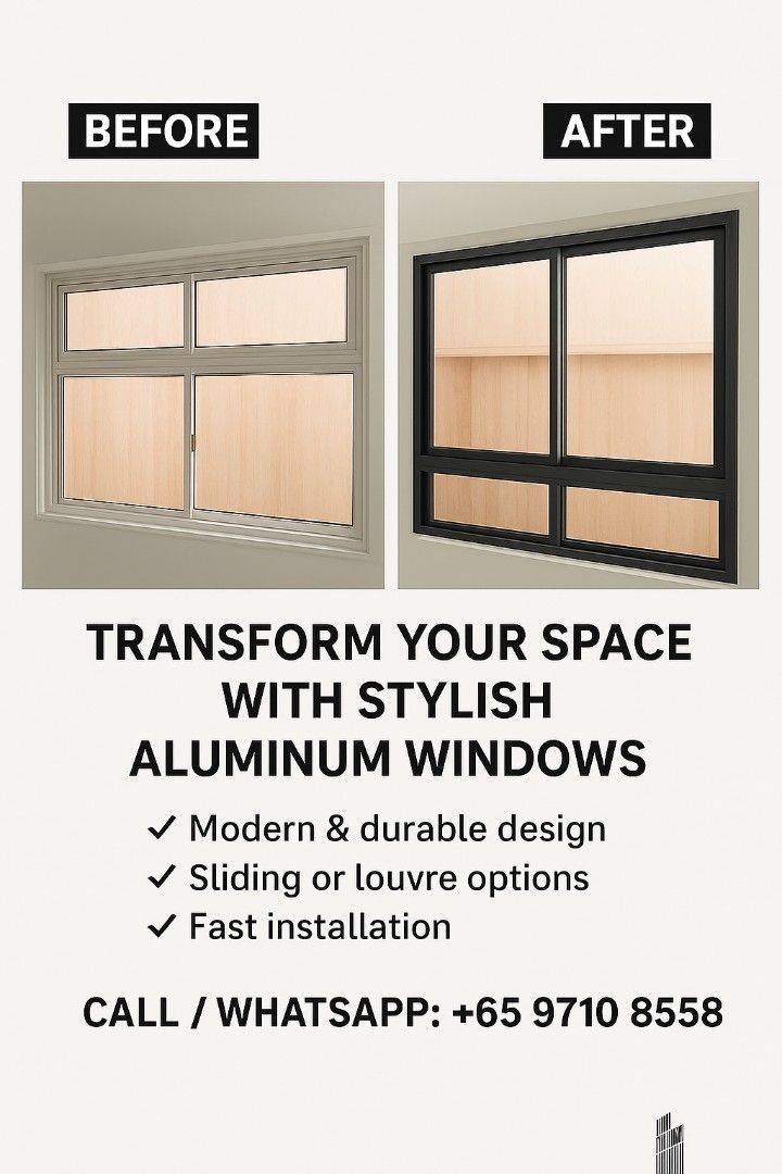 Aluminium Window for HDB ,BTO and Condo, Home Services, Renovations ...