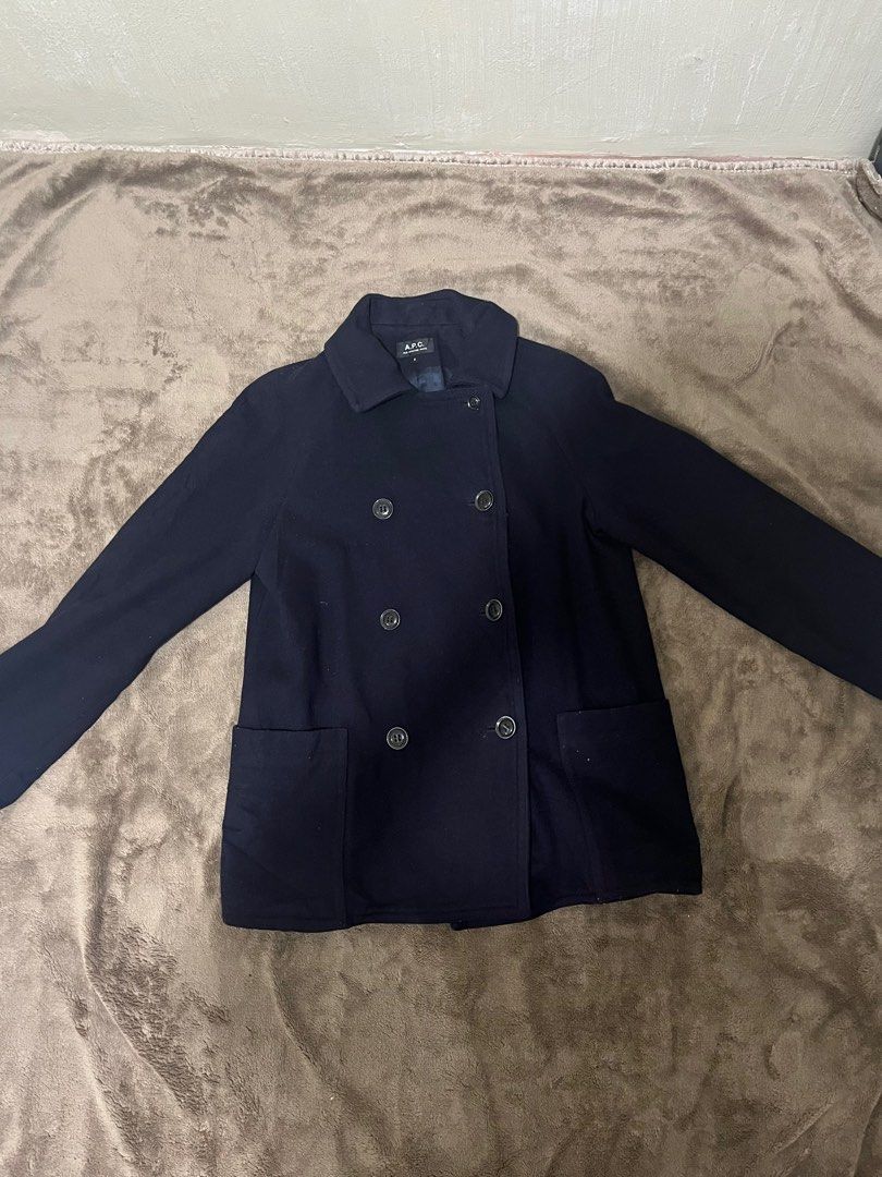 APC WOOL JACKET (Category: Coats, Jackets and Outerwear) located in Manila. Submitted by thriftniyuno (Listing ID 1400460839, Image 1). Description: Sign of usage minor flaw on inner lining.