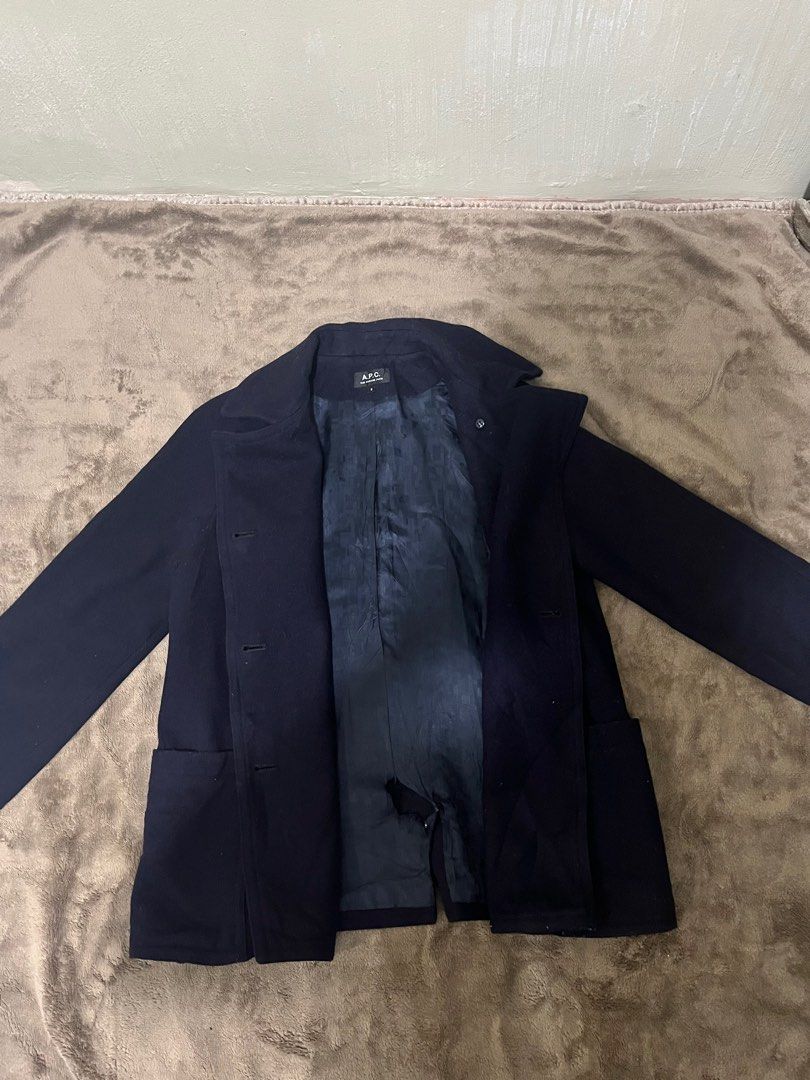 APC WOOL JACKET (Category: Coats, Jackets and Outerwear) located in Manila. Submitted by thriftniyuno (Listing ID 1400460839, Image 2). Description: Sign of usage minor flaw on inner lining.