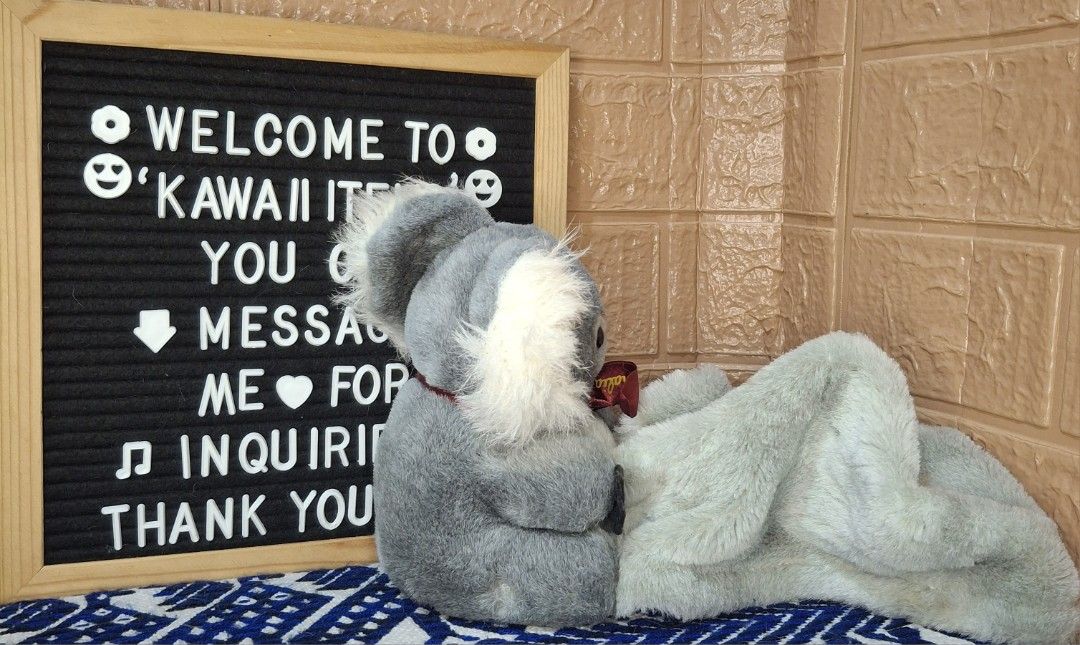 Australian Koala Tissue Holder Plush Toy (Category: Plushies & Soft Toys) located in Bulacan. Submitted by kawaii_items_stuffed_toys (Listing ID 1400557859, Image 2). Description: Brand new From japan box Ascool Australian Koala Tissue Holder Height 7½inches/19cm Just message me if you ever want to see more pictures of the item, I'm more than glad to assist you. 📌Location: San Jose Del Monte Bulacan, Philippines 🛵Shipping: Flash/Lalamove 💰Paym