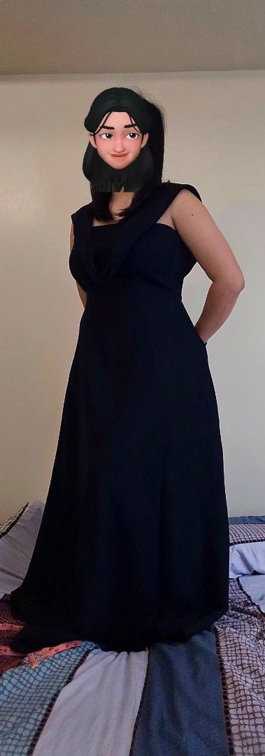 Black Maxi Dress (Category: Dresses) located in Mandaluyong City. Submitted by zeus2021 (Listing ID 1400441164, Image 3). Description: Elegant black maxi dress. Features a flowing skirt and various neckline styles, including strapless, spaghetti strap, and cowl neck. Perfect for formal events or special occasions. Available in multiple styles. feel sexy and be sexy as the dress has a built in Corset bust size hip size 29 to 30inches waist size 26
