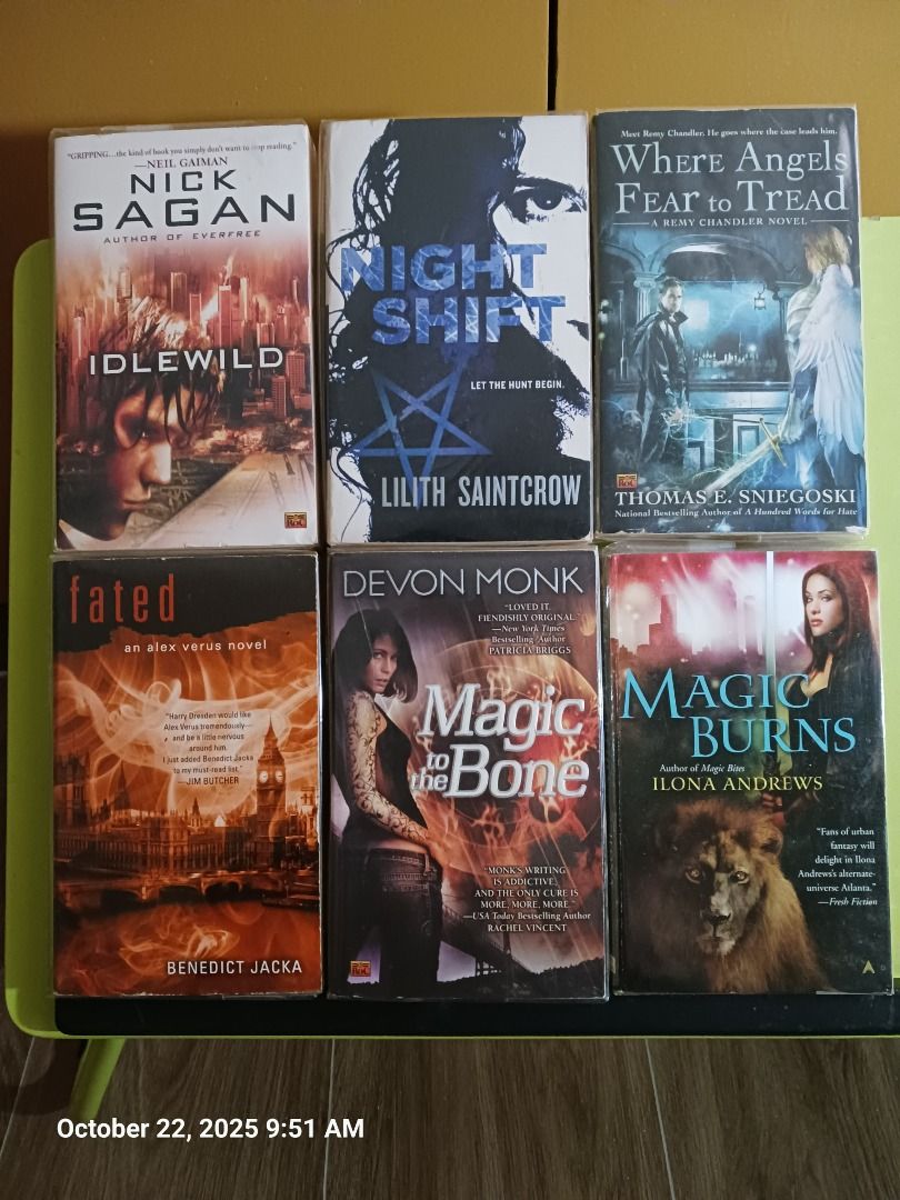 BUNDLE SALE: URBAN FANTASY BOOKS (Category: Storybooks) located in Antipolo. Submitted by letmesumup (Listing ID 1400580439, Image 3). Description: BUNDLE SALE: URBAN FANTASY BOOKS GET A 20% DISCOUNT WHEN YOU BUY AT LEAST THREE BOOKS!!! Mode of Payment: Gcash, BDO Mode of Delivery: J&T Express, Grab, Lalamove (only within Metro Manila area) NOTE: Deliveries will be made during weekends, but feel free to DM me any day of the week. Dead To Me (Simo