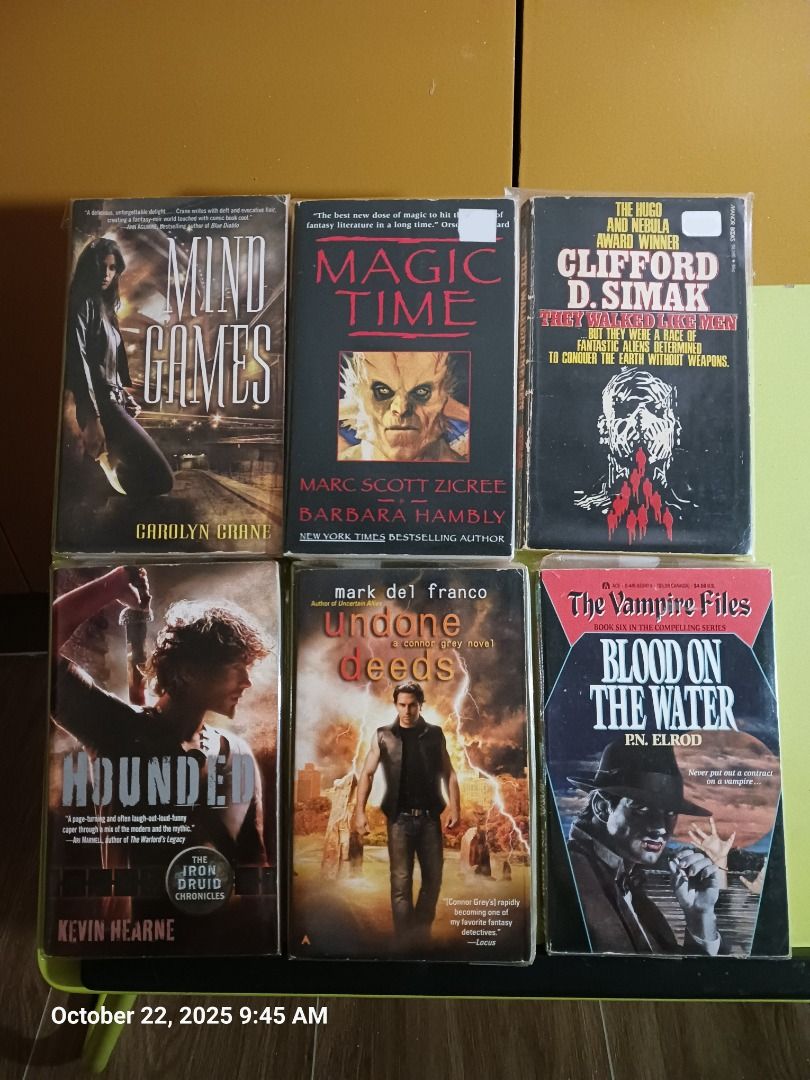 BUNDLE SALE: URBAN FANTASY BOOKS (Category: Storybooks) located in Antipolo. Submitted by letmesumup (Listing ID 1400580439, Image 2). Description: BUNDLE SALE: URBAN FANTASY BOOKS GET A 20% DISCOUNT WHEN YOU BUY AT LEAST THREE BOOKS!!! Mode of Payment: Gcash, BDO Mode of Delivery: J&T Express, Grab, Lalamove (only within Metro Manila area) NOTE: Deliveries will be made during weekends, but feel free to DM me any day of the week. Dead To Me (Simo