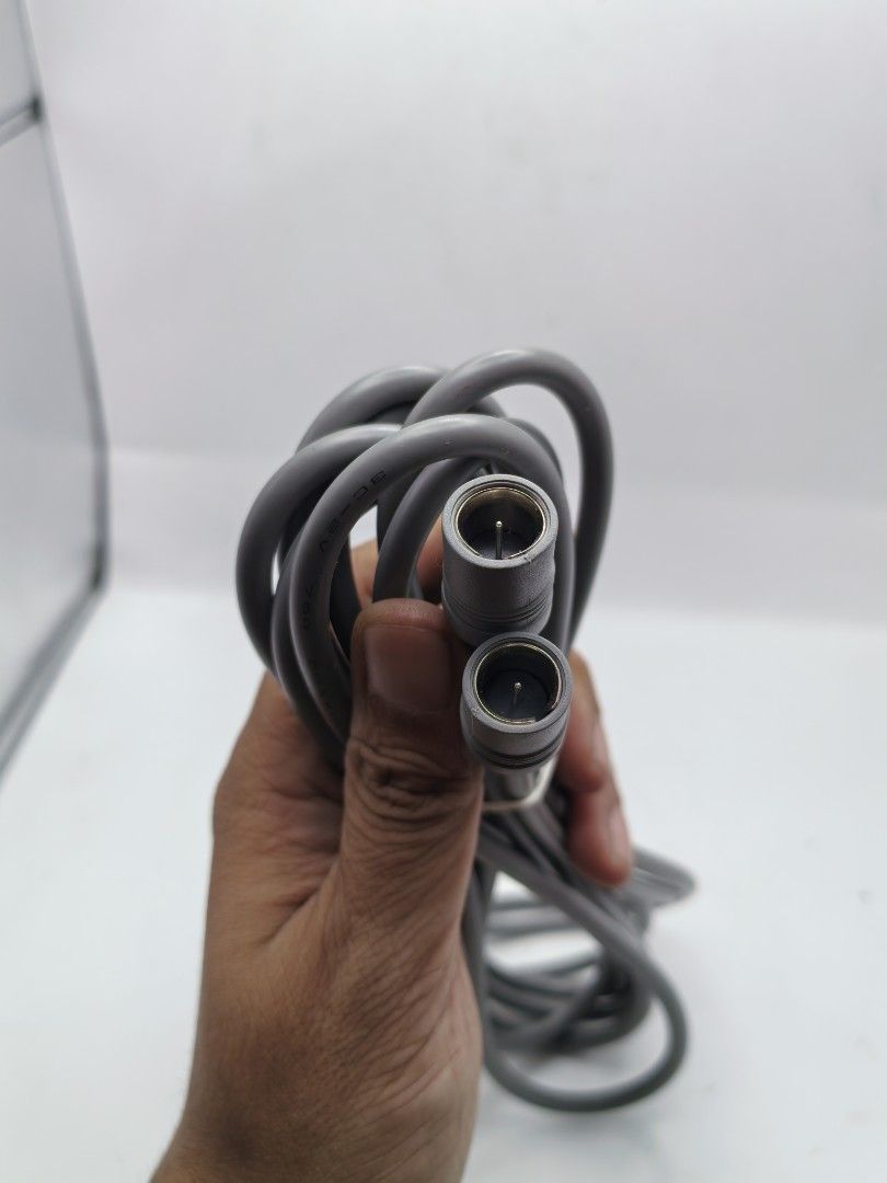 Coaxial Cables (Category: Cables & Adaptors) located in Cebu City. Submitted by dudes_villanueva (Listing ID 1400556989, Image 3). Description: Coaxial Cables 3C-2V 75 ohms commonly used for: Connecting television sets to cable TV and satellite antennas. Internet connections. Closed-circuit television (CCTV) systems. Transmitting video, audio, and data signals. Length: 157.5 inch.