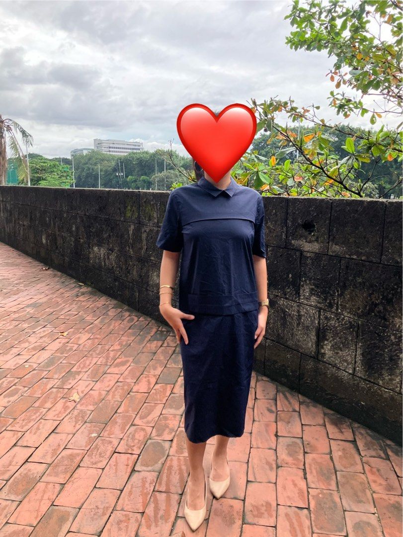 COS DRESS (Category: Dresses) located in Makati City. Submitted by rubyaltiche (Listing ID 1400579325, Image 1). Description: COS DRESS NAVY BLUE SIZE 36 on tag small.