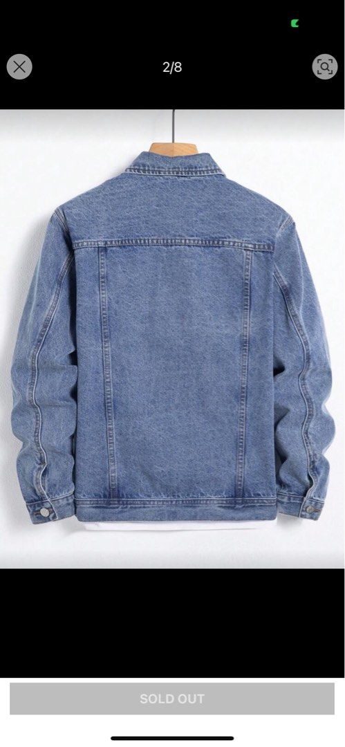 Denim Jacket (Category: Coats, Jackets and Outerwear) located in Valenzuela. Submitted by lokithepug (Listing ID 1400443790, Image 2). Description: - Classic denim jacket - Light blue wash - Regular fit - Two chest pockets - Button closure - Versatile layering piece.