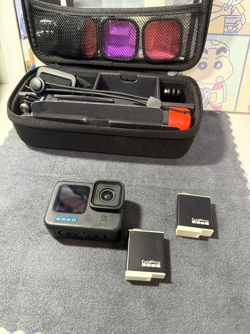 GoPro Hero 11 Black (Category: Video Cameras) located in Manila. Submitted by adfantilagan (Listing ID 1400536576, Image 3). Description: Inclusions: HERO11 Black Camera (2) Rechargeable Enduro Battery Curved Adhesive Mount Mounting Buckle Thumb Screw w/ free Telesin Diving Rig Stabilizer .