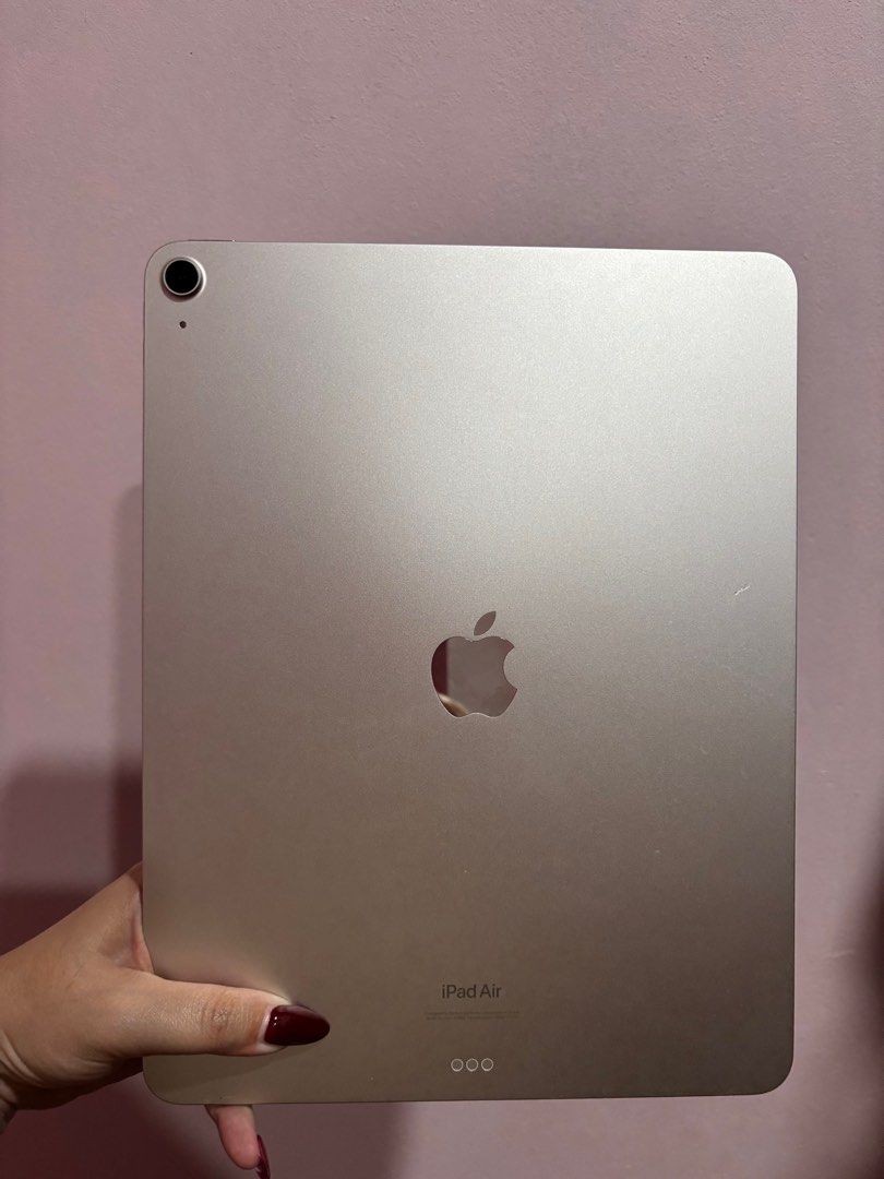 iPad Air 13-inch (M2) (Category: iPad) located in San Juan City. Submitted by kylle_m (Listing ID 1400443784, Image 2). Description: iPad Air 13-inch (M2) 256GB Color: Starlight Connectivity: Wi-Fi Very good condition, I bought it last March 2025. No scratches and issues (girl owner hehe) Only used the iPad for games. Comes with case, box and pencil. I can do meet-ups for buyer to check the items. RFS: Hindi po masyado nagagamit ng owner, for gam