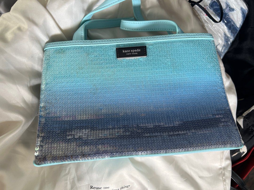 Kate Spade Sam Icon Ombré Sequin Small Tote (Category: Luxury Bags & Wallets) located in Las Pinas. Submitted by bitsnfinds (Listing ID 1400431687, Image 1). Description: Original and authentic Kate Spade handbag. Good as new. Strap included.