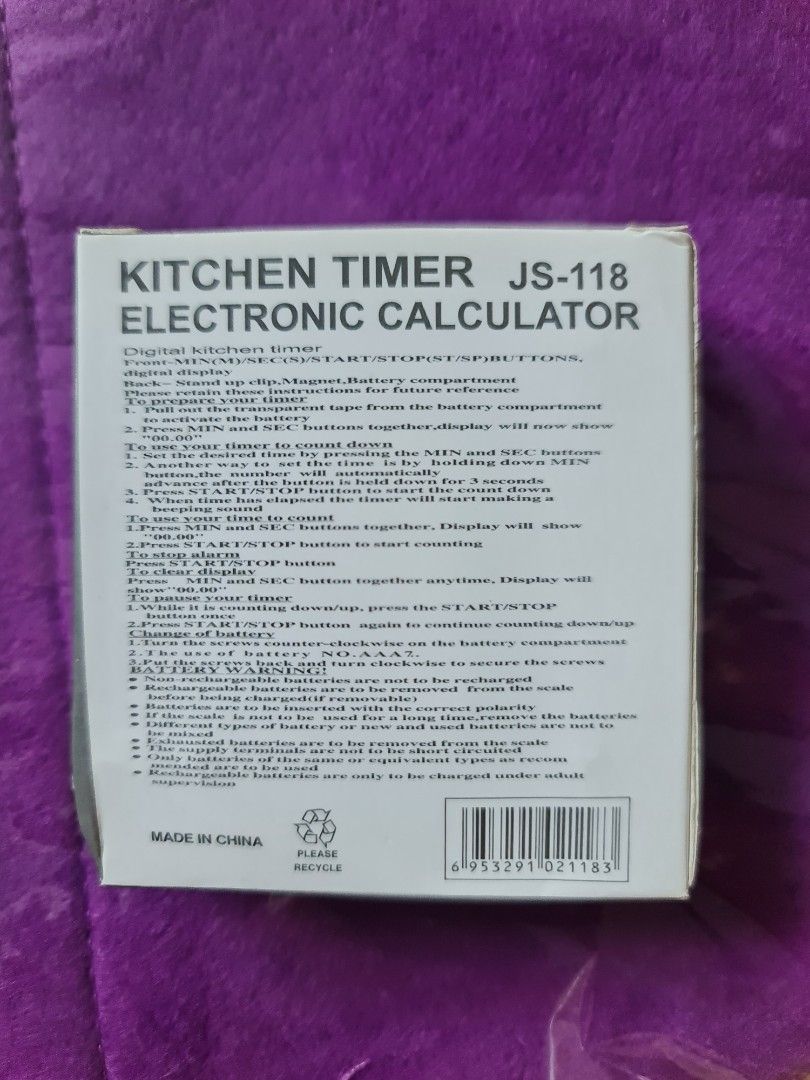 Kitchen Timer (Category: Other Kitchen Appliances) located in Singapore. Submitted by lifewithfullest (Listing ID 1400417513, Image 2). Description: Self collection only at Ang Mo Kio Ave 10 Cash upon collection.