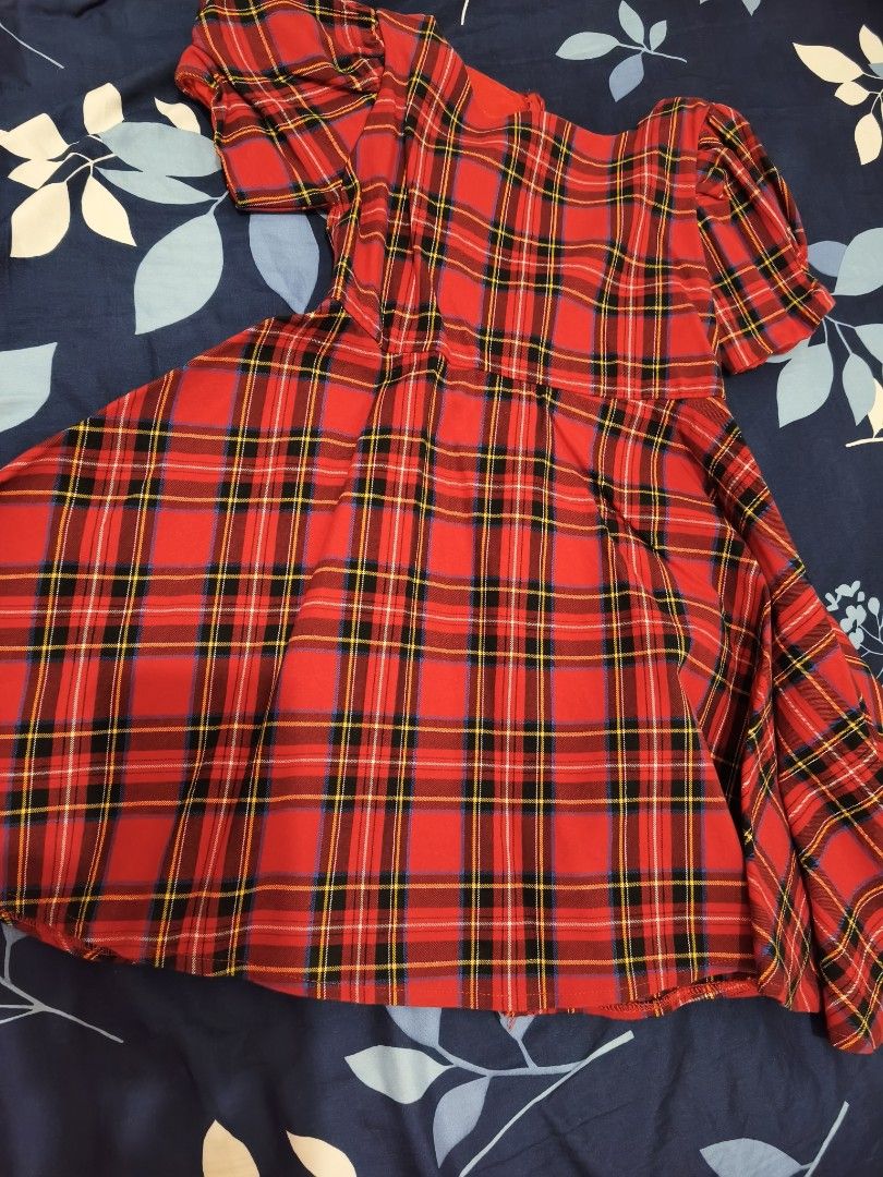 Laila & Lyra Plaid Dress (Category: Babies & Kids Fashion) located in Manila. Submitted by kbellbau (Listing ID 1400430682, Image 3). Description: - Laila & Lyra red plaid dress - Round neckline - Short sleeves - Flared skirt - Brown braided belt with gold buckle - Comfortable fabric - Suitable for special occasions or everyday wear.