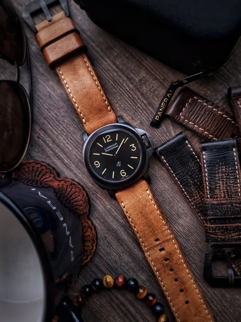 Panerai Luminor Limited Edition #paneristi.com 10th Anniversary PAM 360 #PAM360 (Category: Watches) located in Singapore. Submitted by 1212.declutterer (Listing ID 1399135475, Image 1). Description: Dial: black Calibre: cal. OP I mechanical, 17 jewels Case: PVD-coated stainless steel, screw down case back Case number: OP 6812 and BB 1413466 Closure: black Panerai rubber strap and PVD-coated stainless steel buckle Size: 44 mm diameter Signed: case