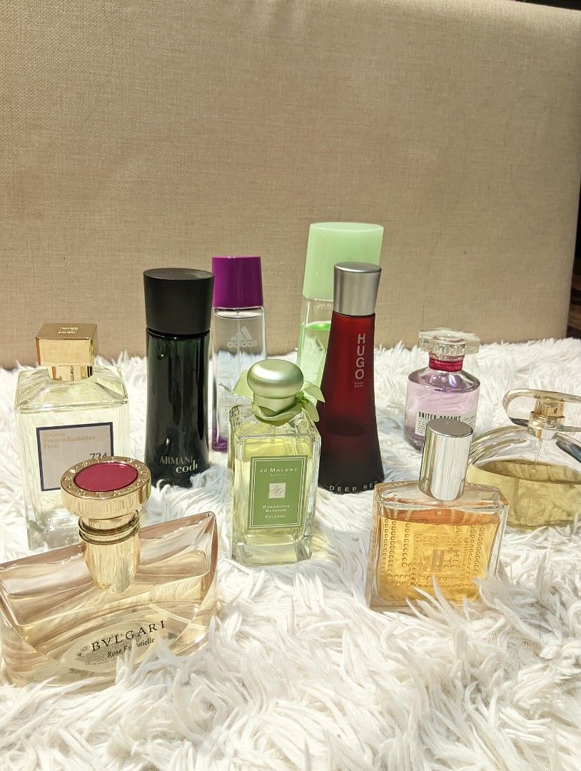 PRELOVED PERFUMES FOR SALE (Category: Fragrance & Deodorants) located in Quezon City. Submitted by cloquettesells (Listing ID 1400443214, Image 1). Description: DM FOR PRICE!! ranges 1,000 - 4,000 open for nego! rush selling! need funds for new perfumes! loc: quezon city MFK SOLD!!! BVLGARI SOLD!!!.