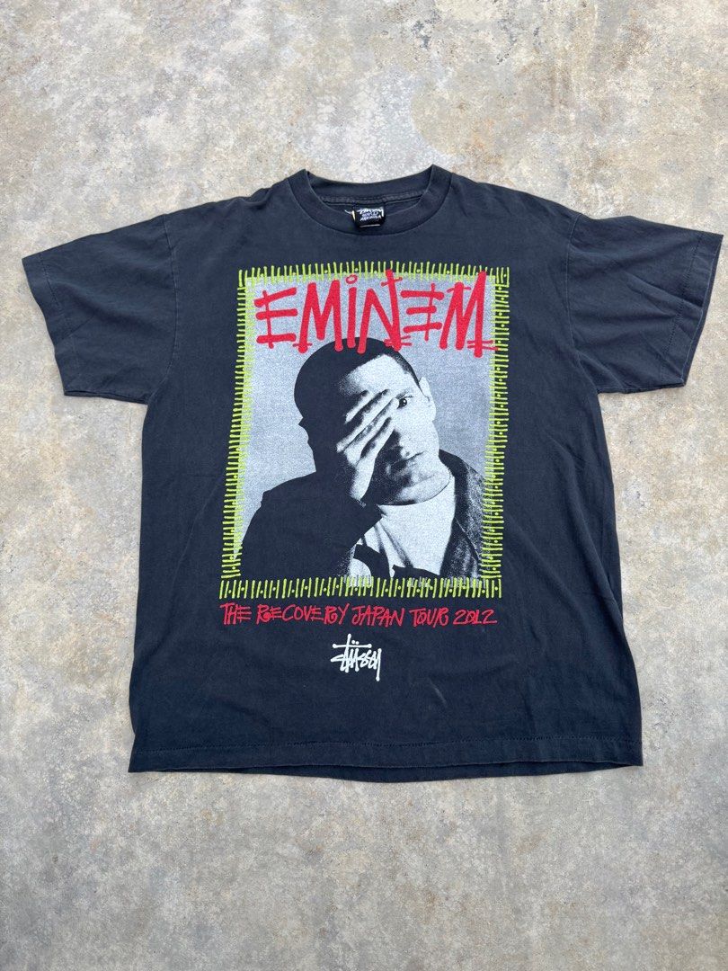 Eminem × Stussy vintage shirt STUSSY X EMINEM PHOTO TEE VINTAGE SHIRT SINGLE STITCH, Men's