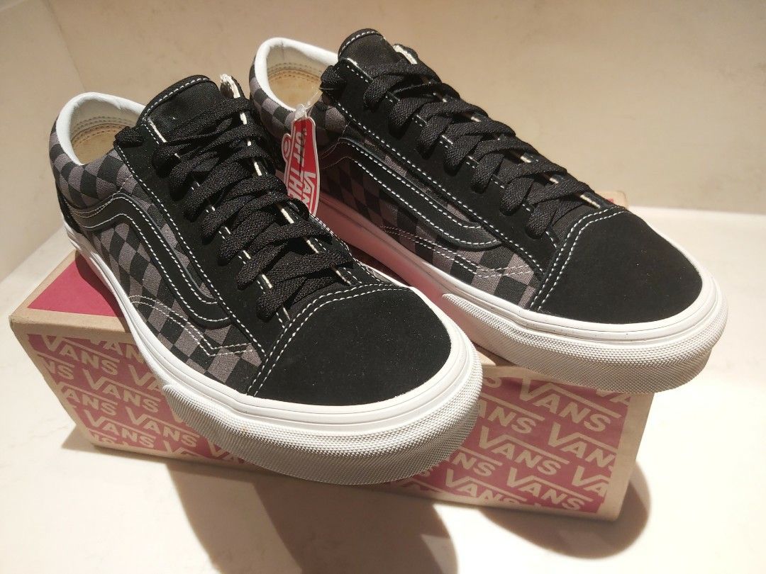 Vans Style 36 Checkerboard Sneakers (Category: Sneakers) located in Cainta. Submitted by rylo7 (Listing ID 1400427846, Image 2). Description: - Brand new Vans Style 36 - Black and grey checkerboard pattern - Black suede toe cap - White sole - Size: US Men's 9.5 / Women's 11, UK 8.5, EUR 42.5, CM 27.5 - Includes original box - Guaranteed authentic and legit. - Bought the shoes at JD Sports before - Pm for sure buyer and for fast deal - Includes or