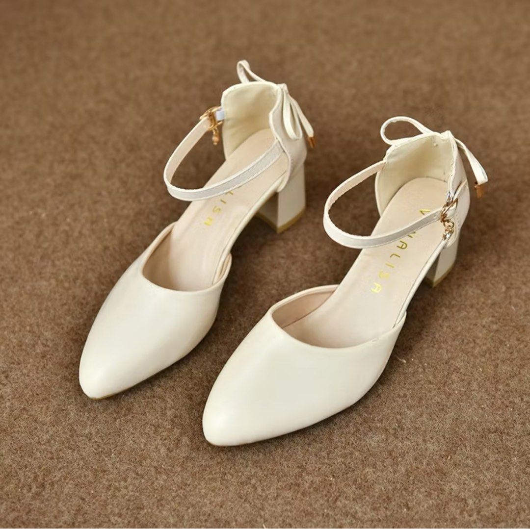 VENALISA Block Heel Ankle Strap Heels, Women's Fashion, Footwear, Heels ...