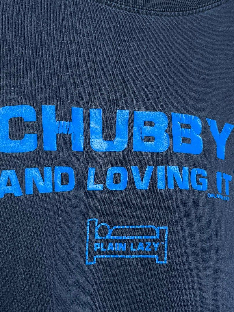 Vintage Chubby and loving it statement tee free shipping! (Category: Tshirts & Polo Shirts ) located in Cavite. Submitted by thriftniowen (Listing ID 1400545372, Image 3). Description: Vintage Chubby and loving it statement tee Size medium(21x26) Flaws: fades Price: 199 free shipping!.