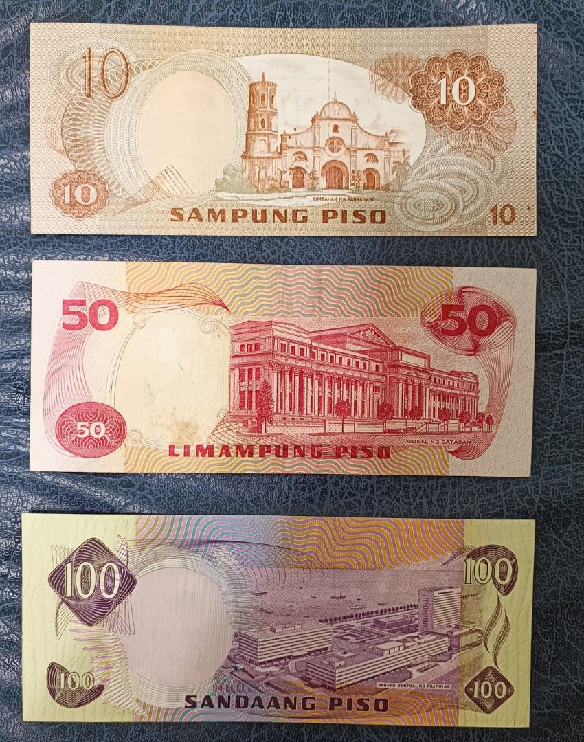 菲律賓紙幣10、50、100 披索, 興趣及遊戲, 收藏品及紀念品, 錢幣- Carousell