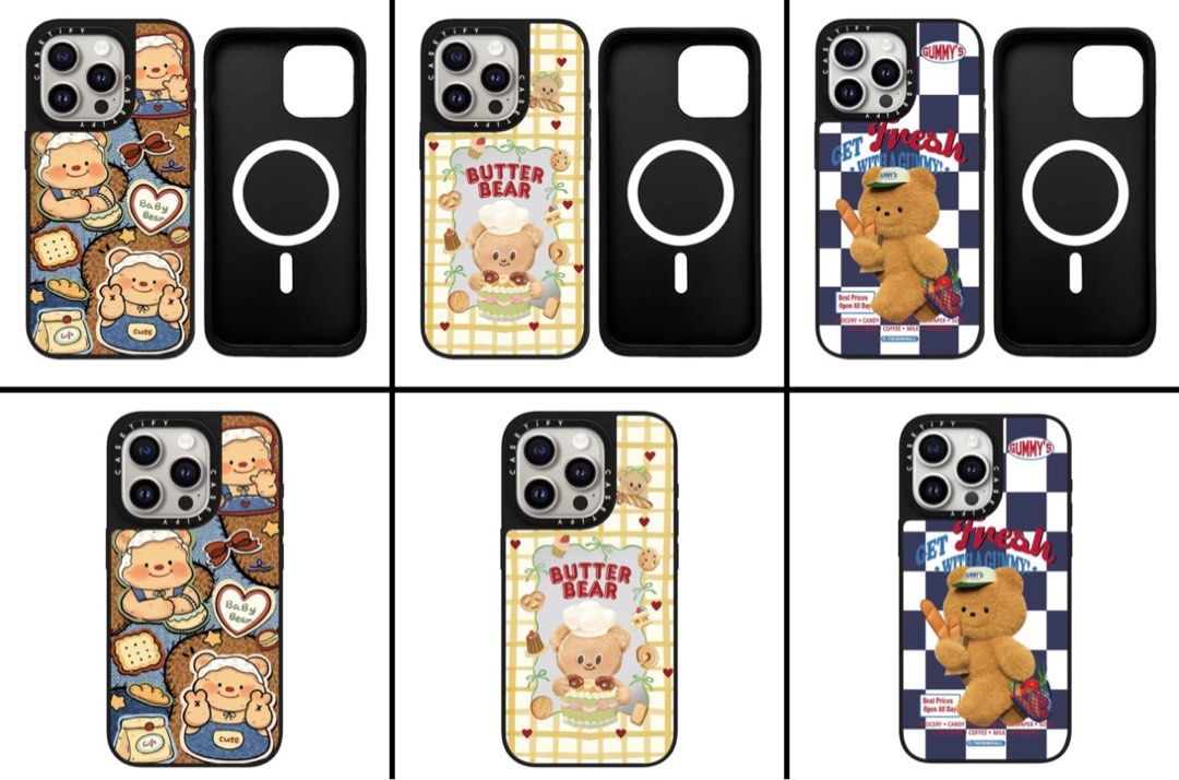 🧸✨ CASETY Butter Bear Butterbear Magnetic Mirror Case For iPhone