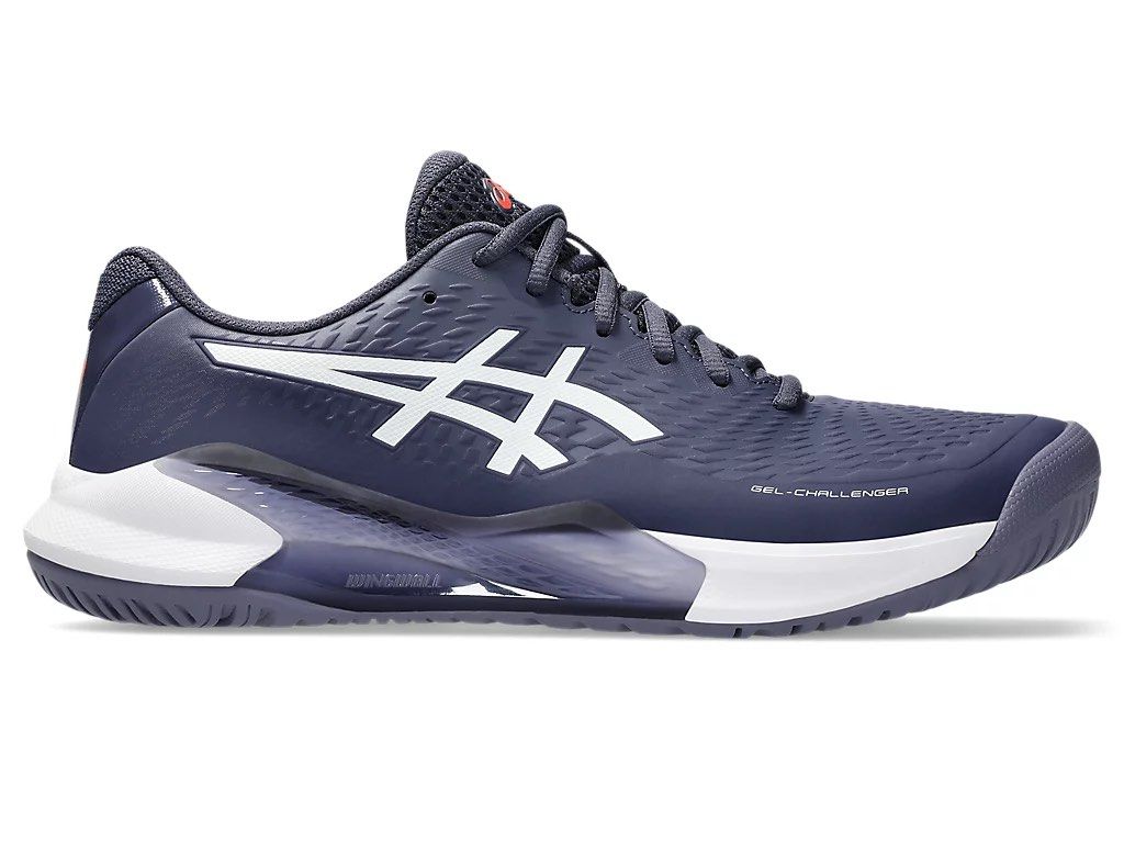Asics Gel-Challenger 14- US 13 (Category: Sneakers) located in Singapore. Submitted by waffelmx (Listing ID 1400632122, Image 1). Description: Abit bit for me. Used onced only. No box. - Navy Asics Gel-Challenger 14 tennis shoes - Features the Asics logo - Durable sole for long-lasting wear - Comfortable design for optimal performance - Provides excellent stability and support on the court.