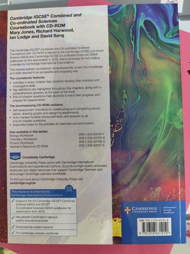 Cambridge IGCSE Combined and Co-ordinated Sciences Coursebook, Hobbies ...