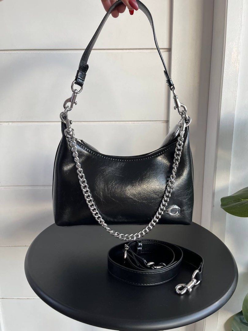 Coach Juliet Classic (Category: Luxury Bags & Wallets) located in Batangas. Submitted by YSABELLE_MARGARETTE (Listing ID 1400638456, Image 3). Description: - Coach shoulder bag - Available colors: Black, Brown, Monogram - Includes chain strap and adjustable strap - Zippered main compartment - Interior pocket - Coach logo visible - Comes with tags.