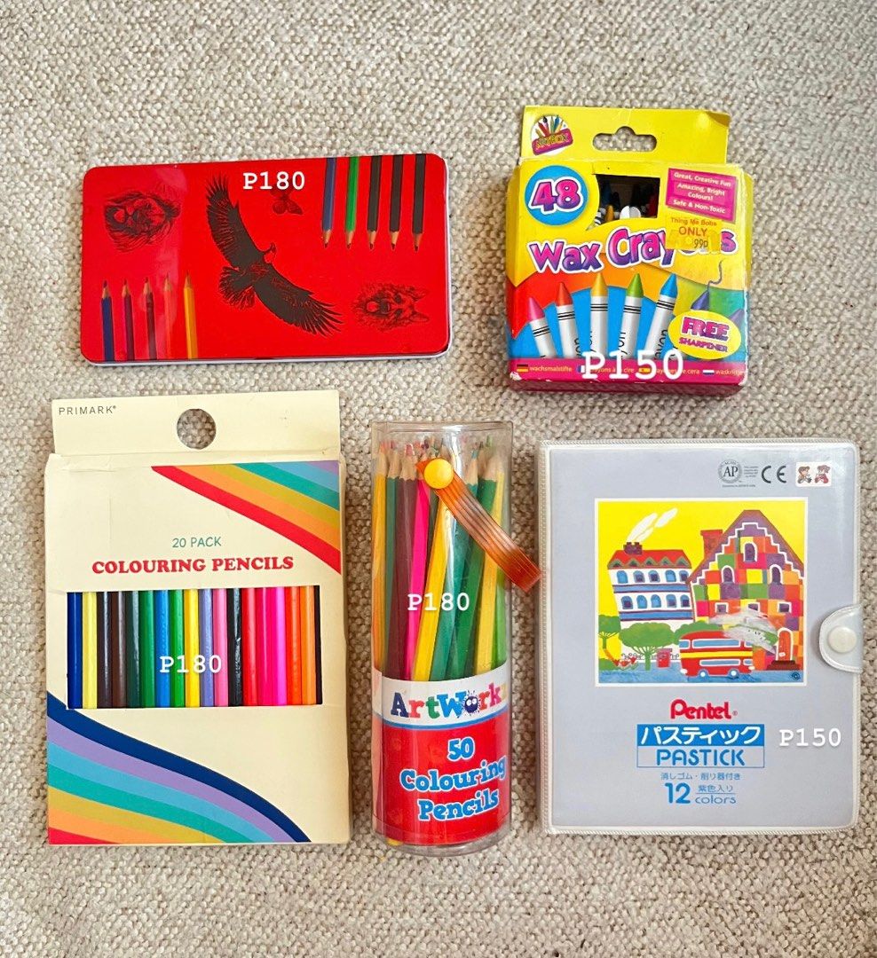 Coloring Materials Take all or buy each (Category: Craft Supplies & Tools) located in Quezon City. Submitted by cute_clothes_for_babies (Listing ID 1400611965, Image 1). Description: [Individual Pricing posted at the picture.] [Set: P800] Items are in their current condition and sold as is. Kindly check the photos before purchasing. Thank you for understanding!.