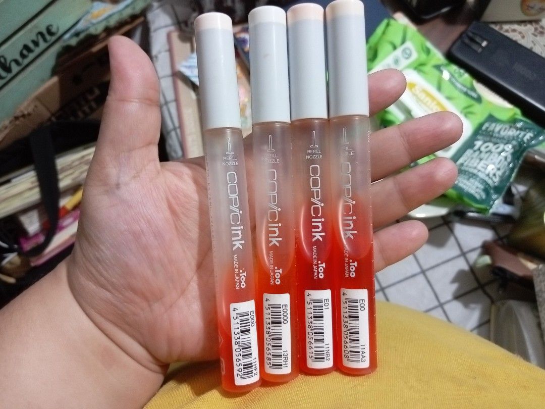 Copic Marker refills (Category: Craft Supplies & Tools) located in Taguig. Submitted by mhaneou (Listing ID 1400587820, Image 2). Description: Copic alcohol markers refills. Suitable for both sketch and ciao variants. Ink levels vary. Prices start t 60 1/4 or less remaining - 60 Half remaining - 110 3/4 or so remaining - 170 still unopened - 200 Reason for selling: I'm focusing more on digital art (and watercolor) these days and I have no time to