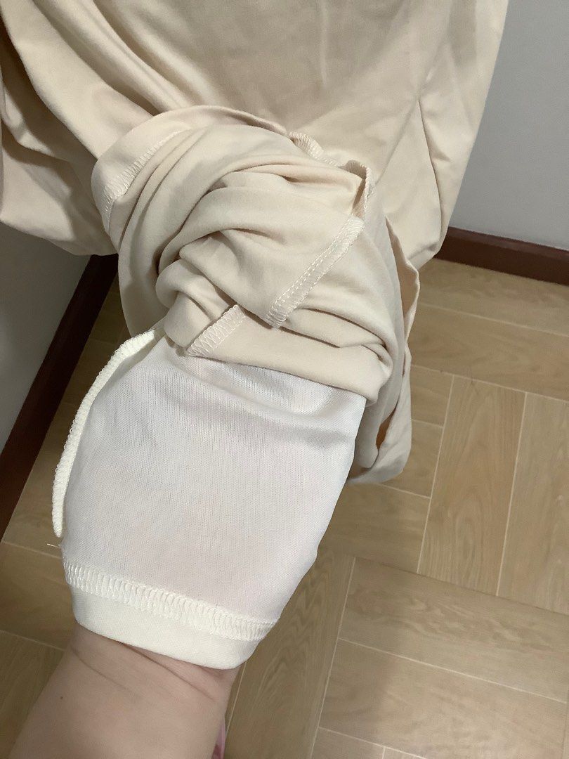 Cream Long Dress XL (Category: Evening dresses & gowns) located in Manila. Submitted by angelshope (Listing ID 1400713601, Image 3). Description: Cream long dress offshoulder Size xl Double lining Loc sta mesa manila.