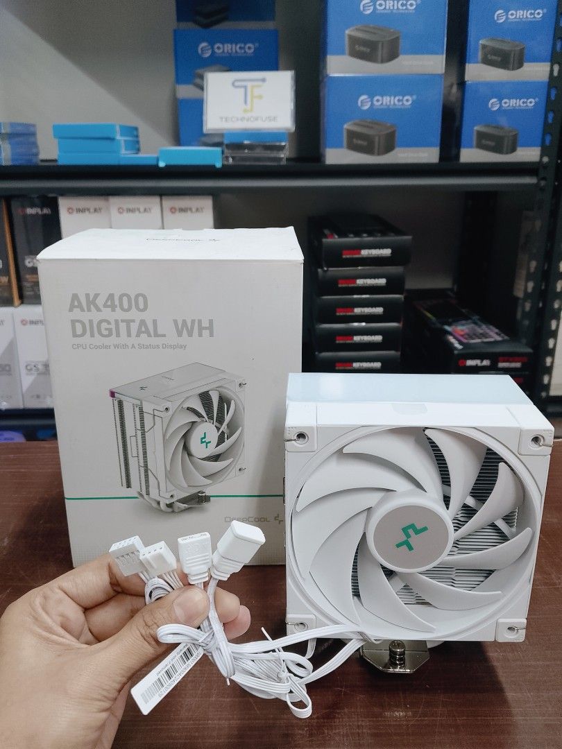 Deepcool AK400 Digital White CPU Cooler with Temperature Display (Category: Computer Parts) located in Pasig City. Submitted by mahara1624 (Listing ID 1400602290, Image 2). Description: Deepcool AK400 Digital White CPU Cooler with Temperature Display Brand New and Original Items 🏍️ Same Day Delivery - Lalamove delivery within Metro Manila - For walk-ins: Always PM first for item availability - We are also open for night time deliveries 🧰 Warran