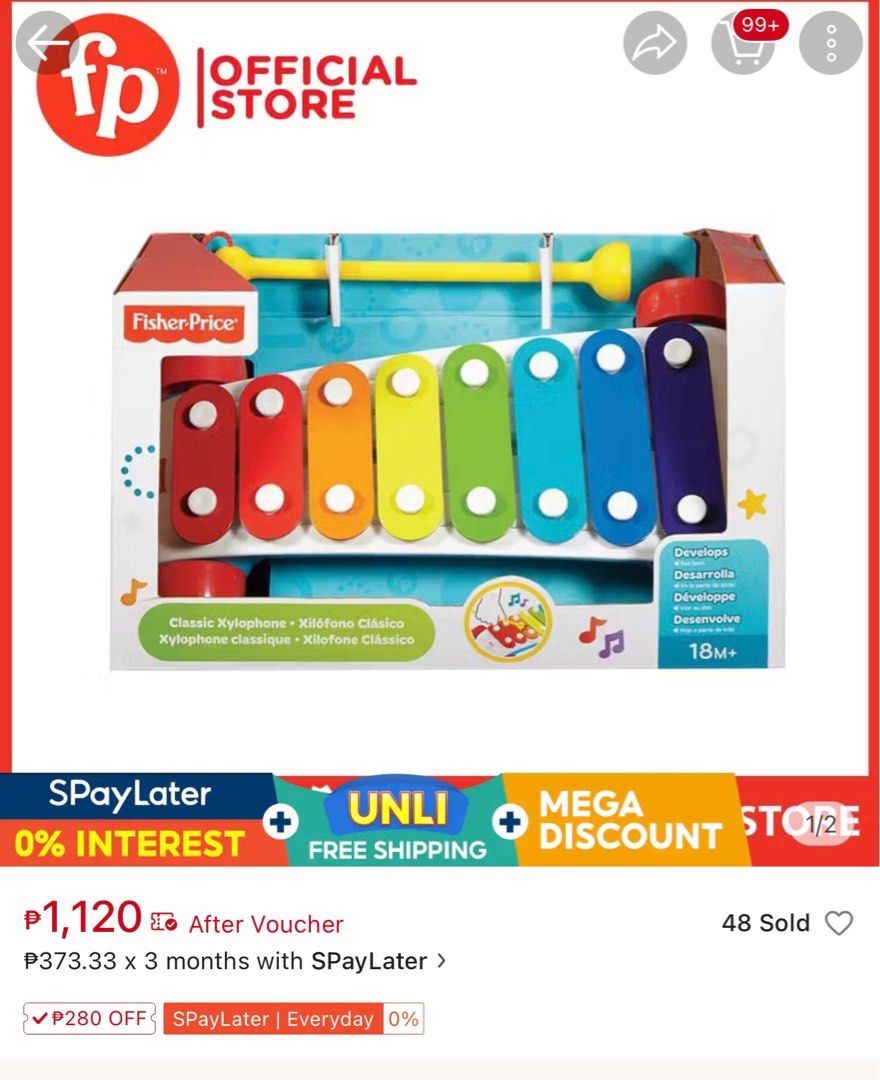 Fisher-Price Classic Xylophone (Category: Educational & Learning Toys) located in Pasig City. Submitted by atticfindsqc (Listing ID 1400778086, Image 1). Description: .