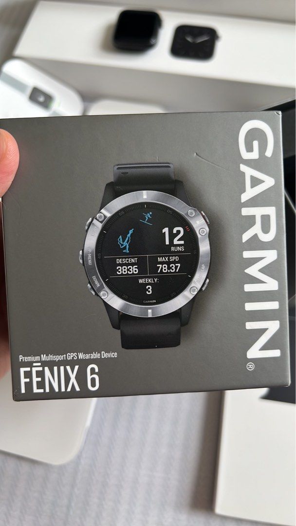 Garmin Fenix 6 (Category: Men's Watches) located in Pasig City. Submitted by sasha_0121 (Listing ID 1400660834, Image 3). Description: Inclusions: Original- Box, Manual, Charger and Strap 47mm Case Size 1.3 Display size 80g Total weight 810 Military STD Tested Pwede alisin yung screen protector for sure buyer☺️. "Price is negotiable, but no lowball offers, please.".